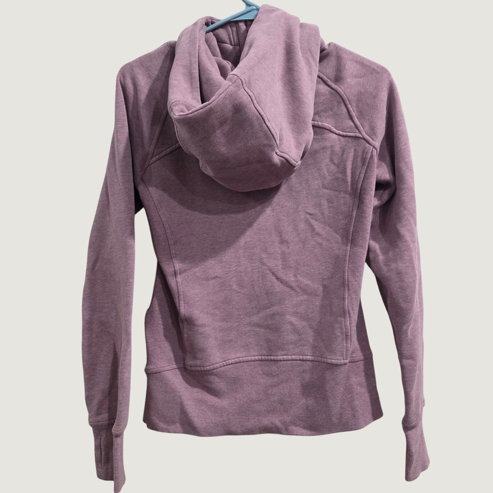Lululemon Scuba Full-Zip Hoodie Heathered Mauve Pink Size 4 W3ASNS